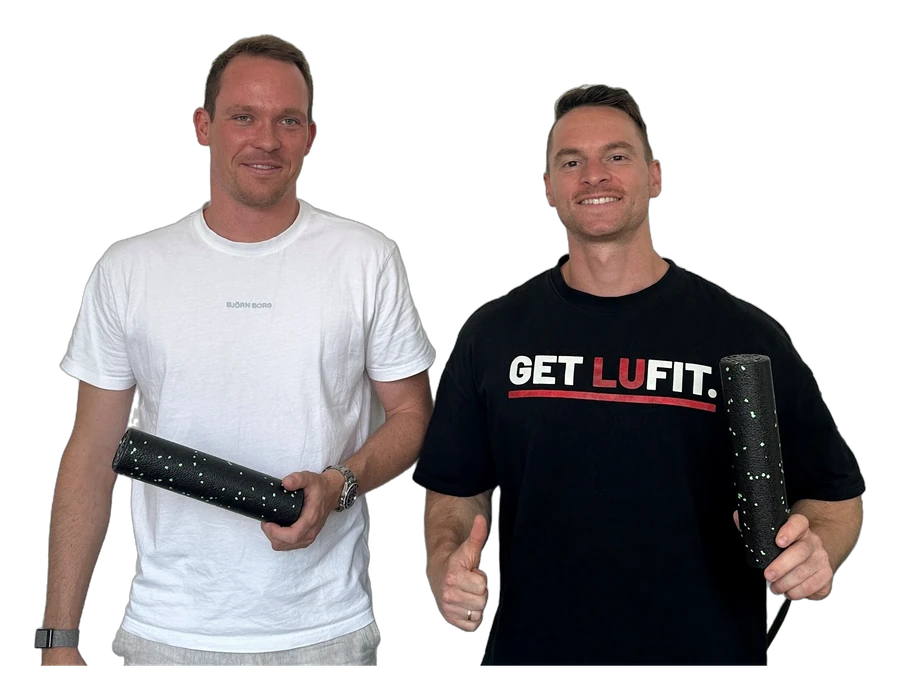 Gesundheitstag bei MEDIADIG – das Team mit Personaltrainer Lukas (LUFIT) beim Faszientraining